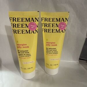LOT 2 New Freeman Energize Jelly Wash off Facial Mask, for Dry Skin, 3 fl oz